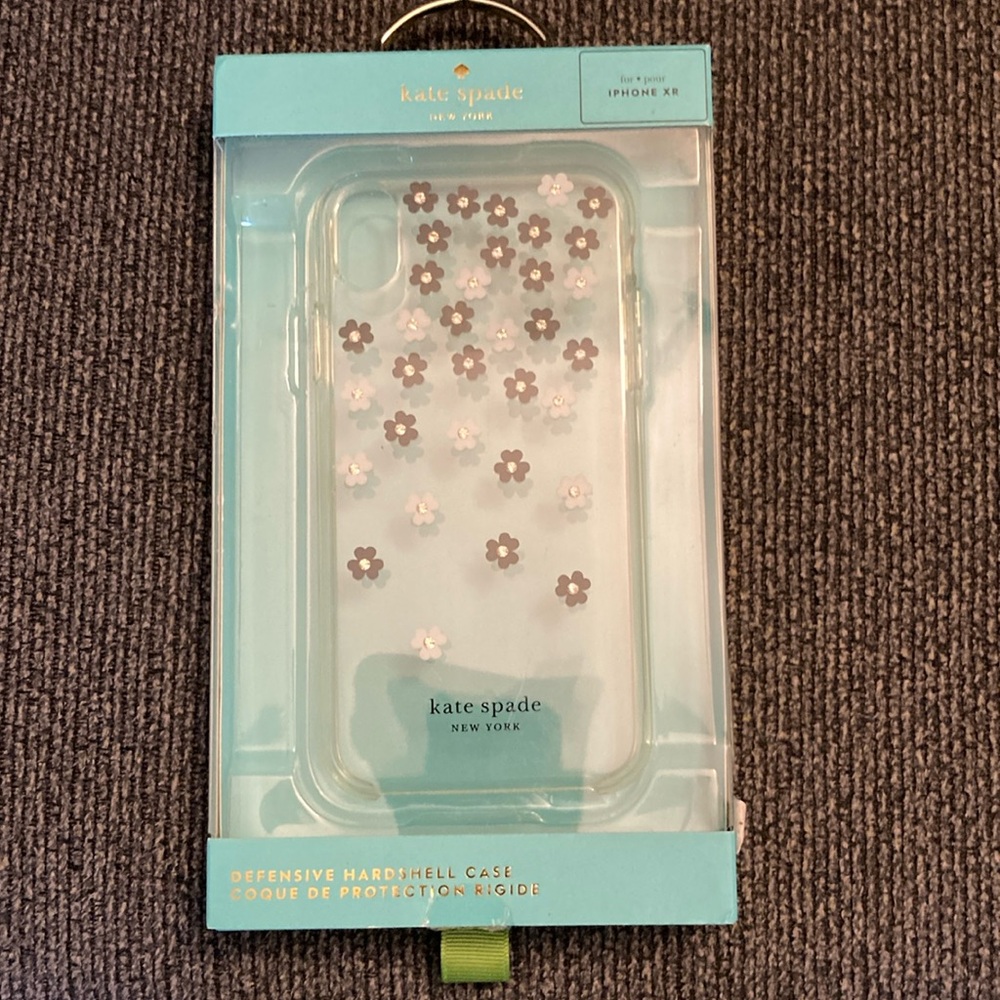 Kate Spade iPhone XR Black and White Flower Cell Phone Case
